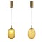 GLASS PENDANT LIGHT FIXTURES 1XE14 MAX 25W 150X230mm MAT AMBER ARTE ILLUMINA CANDY 144-24100