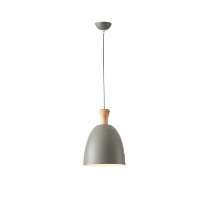 PENDANT  LIGHT FIXTURE METAL1XΕ27 MAX 15W 230X230mm  GREY ARTE ILLUMINA SIMPLO 144-24121