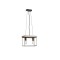 PENDANT LIGHT FIXTURES  2LIGHTS 2XΕ27 Max 15W 300X125X1230mm BLACK- BROWN WOOD & METAL ARTE ILLUMINA MULTIPLA 144-30115