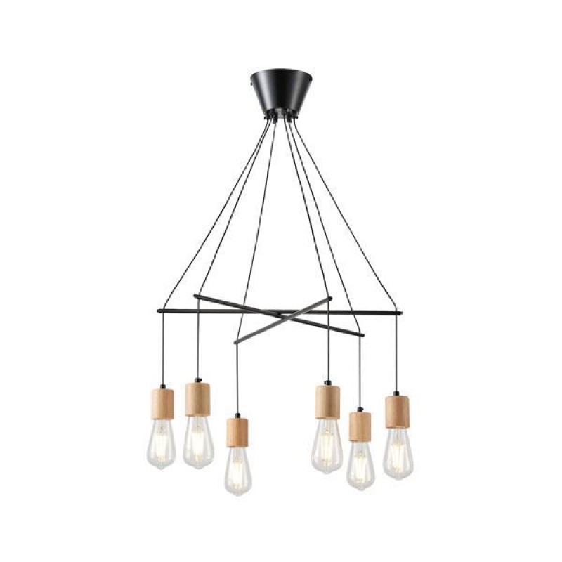 ПЕНДЕЛ С 6 КРУШКИ EDISON ПЕНДЕЛ С 6 КРУШКИ EDISON