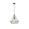 PENDANT LIGHT FIXTURE Ε27 MAX 15W 380X380X1450mm BLACK KHAKI ROPE & METAL  ARTE ILLUMINA FLARE 144-32021