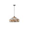 PENDANT LIGHT FIXTURE Ε27 MAX 15W 400X400X1300mm BLACK KHAKI ROPE & METAL  ARTE ILLUMINA HELIOS 144-32024