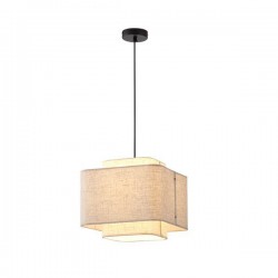 PENDANT LIGHT FABRIC 1XΕ27 ΜΑΧ 60W ΜΠΕΖ Φ320Χ1090mm BEIGE   ARTE ILLUMINA LOFT 144-33060