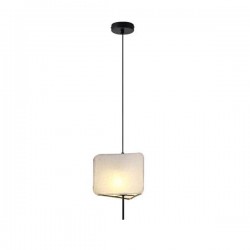 PENDANT LIGHT FABRIC E14 MAX 40W Φ250ΧH900mm BEIGE ARTE ILLUMINA URBAN 144-33062 PENDANT LIGHT FABRIC E14 MAX 40W Φ250ΧH900mm BEIGE ARTE ILLUMINA URBAN 144-33062