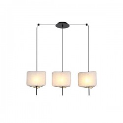 PENDANT LIGHT FABRIC 3LIGHTS  3ΧΕ14 ΜΑΧ 40W 800Χ250Χ900mm BEIGE ARTE ILLUMINA URBAN 144-33063