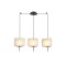 PENDANT LIGHT FABRIC 3LIGHTS  3ΧΕ14 ΜΑΧ 40W 800Χ250Χ900mm BEIGE ARTE ILLUMINA URBAN 144-33063