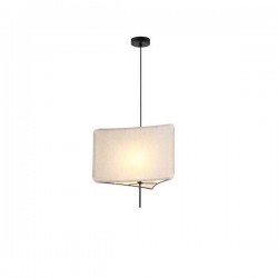 PENDANT LIGHT FABRIC 1XΕ27 MAX 60W Φ480ΧH900mm BEIGE ARTE ILLUMINA URBAN 144-33064