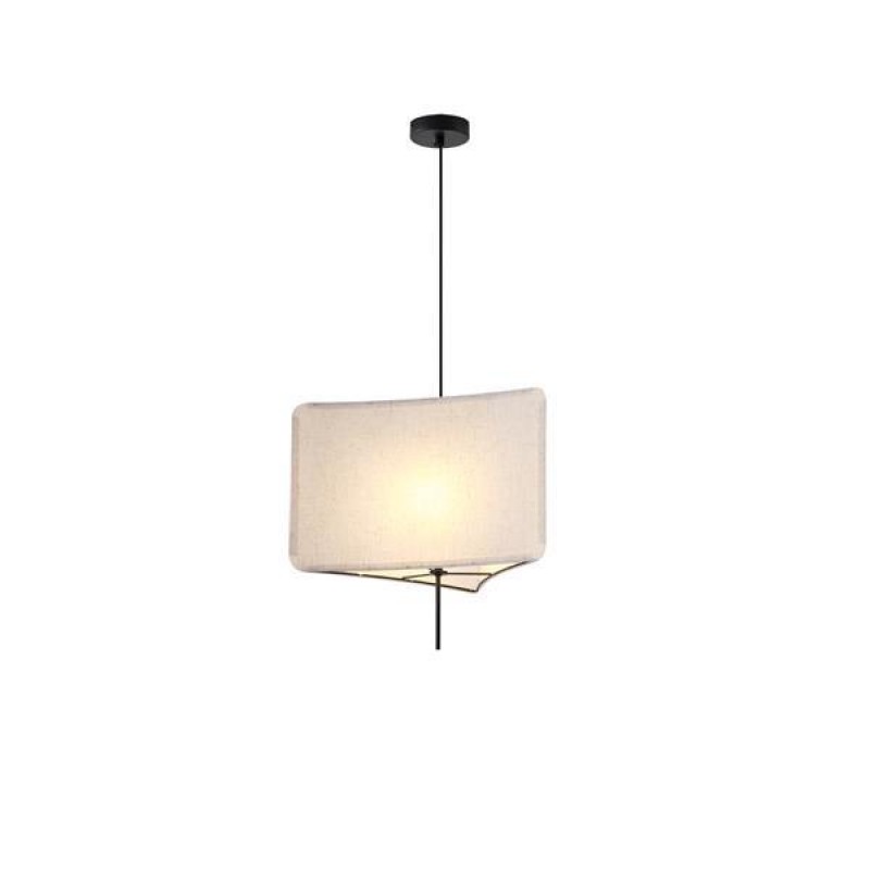 PENDANT LIGHT FABRIC 1XΕ27 MAX 60W Φ480ΧH900mm BEIGE ARTE ILLUMINA URBAN 144-33064