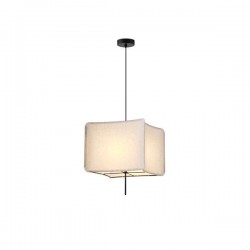 PENDANT LIGHT FABRIC 1XΕ27 ΜΑΧ 60W Φ480ΧH900mm BEIGE ARTE ILLUMINA URBAN 144-33065