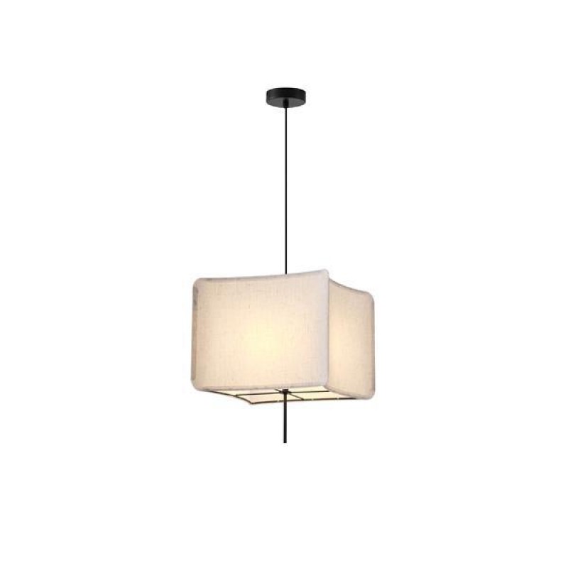 PENDANT LIGHT FABRIC 1XΕ27 ΜΑΧ 60W Φ480ΧH900mm BEIGE ARTE ILLUMINA URBAN 144-33065