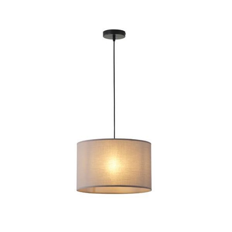 PENDANT LIGHT FABRIC GREY 1XΕ27 MAX 15W Φ380Χ240mm ARTE ILLUMINA SOHO 144-33068