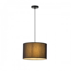 PENDANT LIGHT FABRIC BLACKI 1XΕ27 MAX 15W Φ380ΧH240mm ARTE ILLUMINA SOHO 144-33069