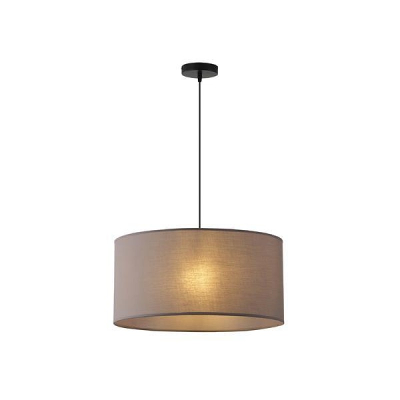 PENDANT LIGHT FABRIC GREY 1XΕ27 MAX 15W Φ530ΧX260/mm ARTE ILLUMINA SOHO 144-33071