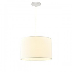 PENDANT LIGHT FABRIC 1XΕ27 MAX 15W Φ380ΧH240mm WHITE ARTE ILLUMINA SOHO 144-33074