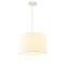 PENDANT LIGHT FABRIC 1XΕ27 MAX 15W Φ380ΧH240mm WHITE ARTE ILLUMINA SOHO 144-33074