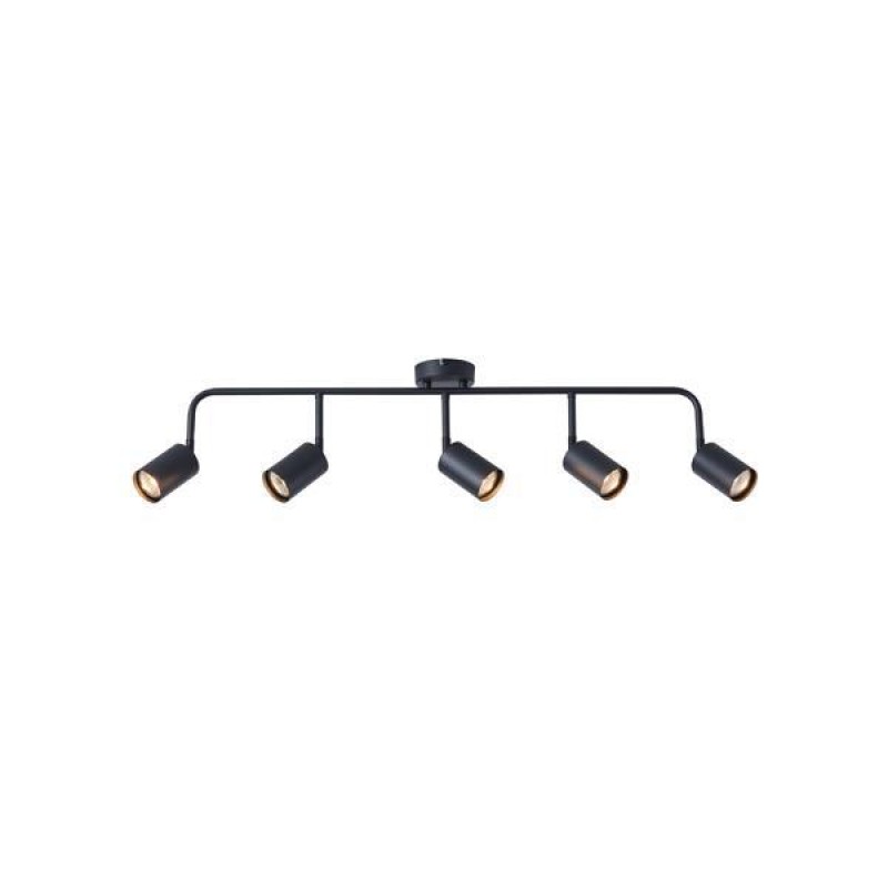 SPOT BLACK 5LIGHTS METALLIC 5XGU10 Max 7W  800X90X230mm ARTE ILLUMINA OLYMP 145-25225