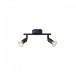 SPOT MOVABLE 2LIGHTS METALLIC Max 7W  BLACK 2XGU10 220X80X125mm ARTE ILLUMINA VORRAS 145-25236