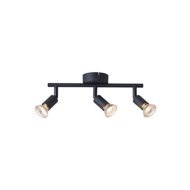 SPOT MOVABLE  3LIGHTSMETALLIC Max 7W  BLACK 3XGU10 300X80X125mm ARTE ILLUMINA VORRAS 145-25237