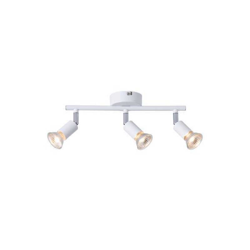 SPOT MOVABLE 3LIGHTS METALLIC Max 7W  WHITE 3XGU10 300X80X125mm ARTE ILLUMINA VORRAS 145-25241