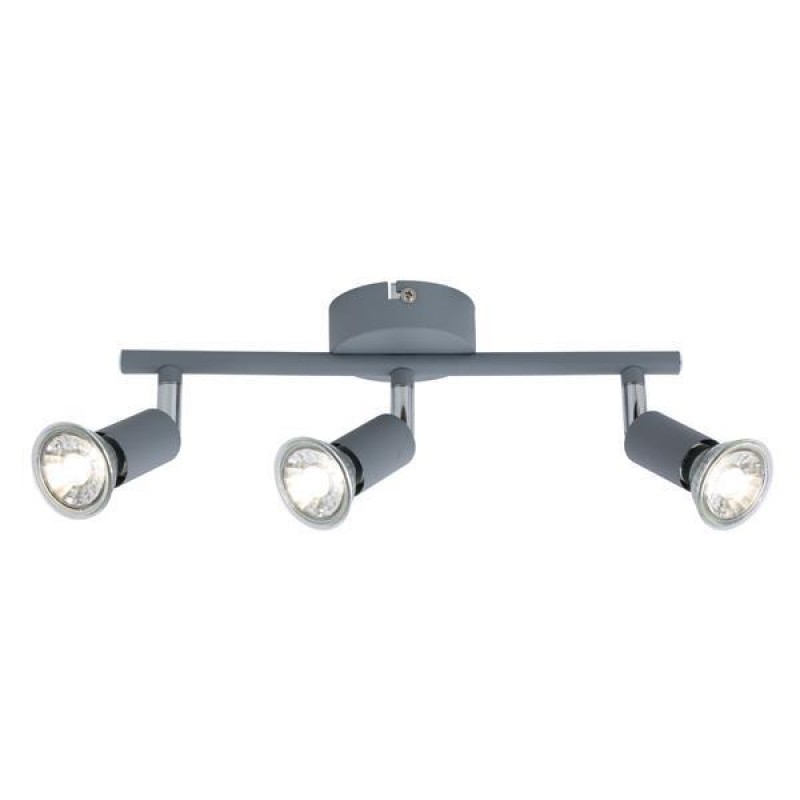SPOT MOVABLE 3LIGHTS METALLIC Max 7W  GREY 3XGU10 300X80X125mm ARTE ILLUMINA VORRAS 145-25245