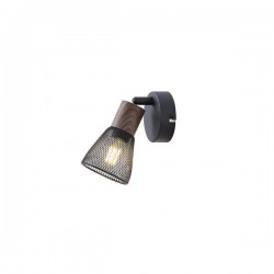 SPOT BLACK WITH WOOD FINISH MESH SHADE 1XE14 D80XH125mm ARTE ILLUMINA MESHY 145-25255