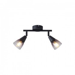 SPOT METALLIC WITH SMOKY GLASS 2LIGHTS  2XE14  220X80X165mm ARTE ILLUMINA CLASSY 145-25271