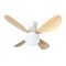 FAN-LIGHT Φ42 WITH 4 WHITE AND 4 WOOD COLOR BLADES 22W SCREW IN E27 300-20517