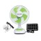 TABLE FAN WHITE-GREEN Φ34.5 10W RECHARGEABLE WITH SOLAR PANEL AND BULB 300-20518
