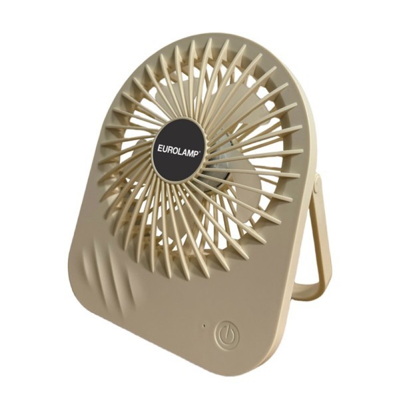 TABLE FAN RECHARGEABLE 4.5W SLIM BEIGE 300-20533