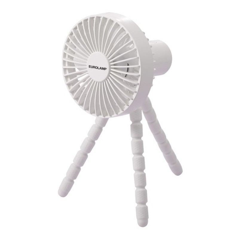 TABLE FAN WHITE Φ11 3W FLEXIBLE TRIPOD RECHARGEABLE 300-20547
