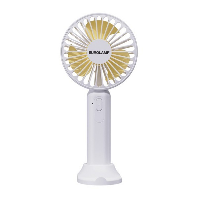 HAND FAN RECHARGEABLE WITH USB Φ9 WHITE-YELLOW 300-20551
