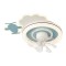 KIDS CEILING FAN LITTLE AIRPLANE BLUE 15W WITH LED LIGHT 65W AND CONTROL 300-25056