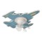 KIDS CEILING FAN AIRPLANE BLUE 24W WITH LED LIGHT 63W AND CONTROL 300-25060