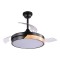 DECORATIVE FAN BLACK WITH RETRACTABLE BLADES Φ107 BLUETOOTH SPEAKER LED LIGHT AND REMOTE CONTROL 32W DC MOTOR 300-25069