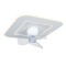 DECORATIVE SQUARE CEILING FAN WHITE Φ50 DC MOTOR 15W WITH LED LIGHT 50W 300-25071