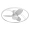 DECORATIVE FAN WHITE WITH LED 60W AND CONTROL Φ80 DC MOTOR 20W 300-25076