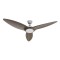 DECORATIVE WIFI FAN BROWN WOODEN COLOR WITH LED LIGHT RGB AND REMOTE CONTROL Φ132 DC MOTOR 35W 300-25077