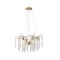 PENDANT LIGHT 6LIGHTS METAL CLEAR GLASS  6XE14  ΜΑΧ 15W 720X590mmARTE ILLUMINA KRISTALLO 144-47005