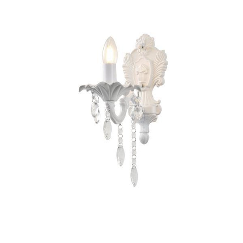 WALL  LIGHT  ALUMINIUM CLEAR GLASS 2XE14 MAX 15W 350X140mm ARTE ILLUMINA KRISTALLO 144-47009