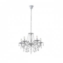 PENDANT LIGHT 5LIGHTS ALUMINIUM CLEAR GLASS  5XE14 MAX 15W 1060X640mm ARTE ILLUMINA KRISTALLO 144-47010