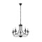 PENDANT LIGHT 5LIGHTS BLACK WITH CLEAR GLASS 5XE14 MAX 15W 470X630mm ARTE ILLUMINA KRISTALLO 144-47013
