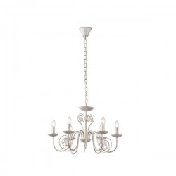 PENDANT LIGHT 6LIGHTS METAL CLEAR GLASS  6XE14 MAX 15W 340X640mm ARTE ILLUMINA KRISTALLO 144-47015