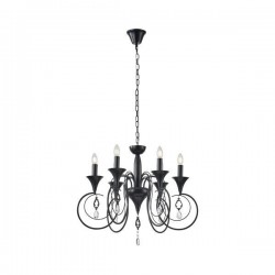 PENDANT LIGHT 6LIGHTS  METAL CLEAR GLASS  6XE14 MAX 15W 500X720mm ARTE ILLUMINA KRISTALLO 144-47017