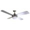 DECORATIVE FAN WITH 1 LIGHT E27 SAND NICKEL WITH CONTROL Φ130 70W 890-29007