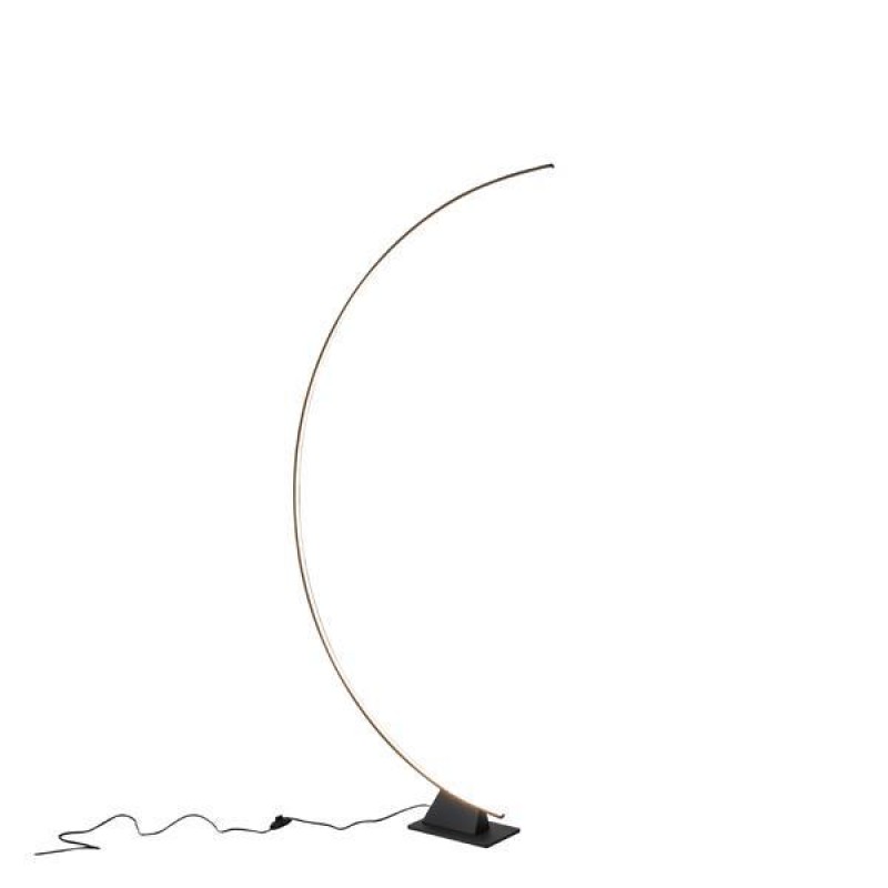 FLOOR LAMP LED 45W 3000Κ 4500lm 630X1950mm METAL BLACK ARTE ILLUMINA MEDIA LUNA 144-16100 FLOOR LAMP LED 45W 3000Κ 4500lm 630X1950mm METAL BLACK ARTE ILLUMINA MEDIA LUNA 144-16100