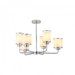 PENDANT LIGHT CHROME  6LIGHTS METAL GLASS 6ΧE27 Max 60W Φ680mm ARTE ILLUMINA MARBELINE 144-24016