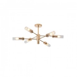 PENDANT LIGHT 6LIGHTS METAL GLASS FRENCH GOLD 6XE14 MAX 40W Φ830X330mm ARTE ILLUMINA VINY 144-24031