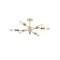 PENDANT LIGHT 6LIGHTS METAL GLASS FRENCH GOLD 6XE14 MAX 40W Φ830X330mm ARTE ILLUMINA VINY 144-24031