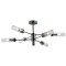 PENDANT LIGHT 6LIGHTS METAL GLASS BLACK 6XE14 ΜΑΧ 15W Φ830X330mm ARTE ILLUMINA VINY 144-24033