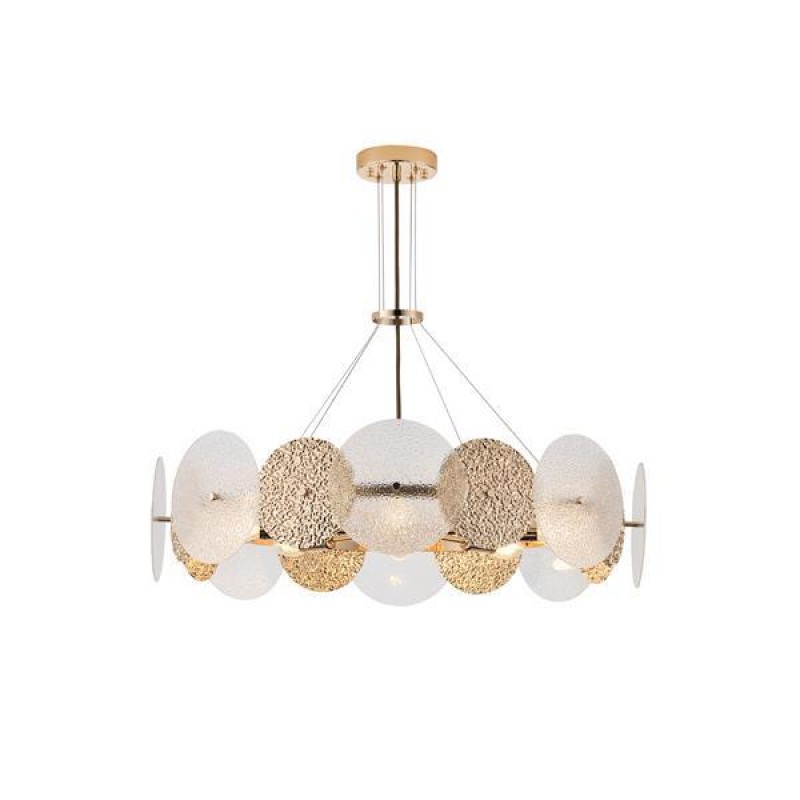 PENDANT LIGHT GOLD 8XE14 ΜΑΧ 40W Φ700H690mm ARTE ILLUMINA GLOW 144-24042 PENDANT LIGHT GOLD 8XE14 ΜΑΧ 40W Φ700H690mm ARTE ILLUMINA GLOW 144-24042